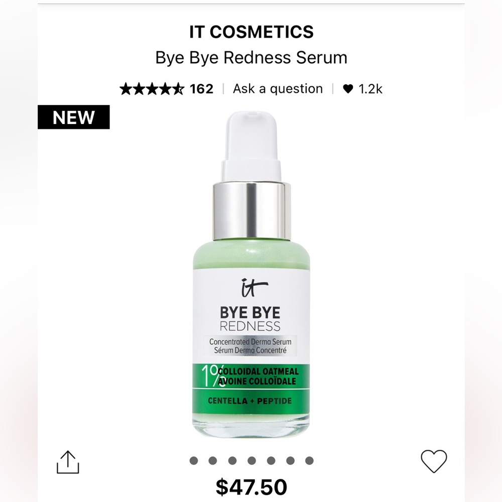 Brand new it cosmetics bye bye redness serum